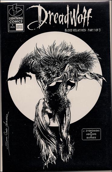Curse of Dreadwolf issue 1-B Black & White Cover 1/2000