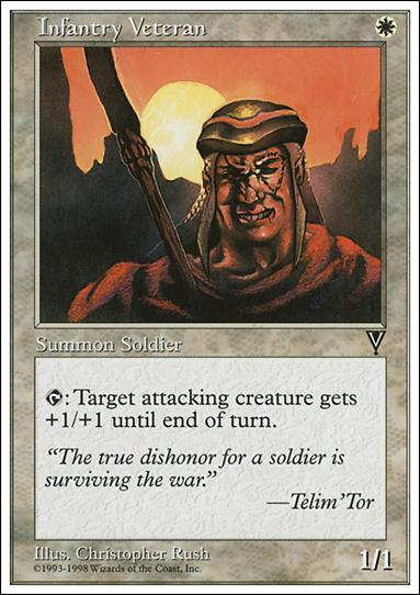 Magic the Gathering: Anthologies (Base Set) card 8 Infantry Veteran