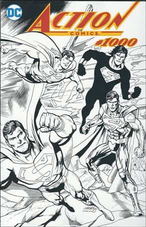 Action Comics (1938) issue 1000-KS Dynamic Forces Dan Jurgens B&W Wrap Cover 1/1938
