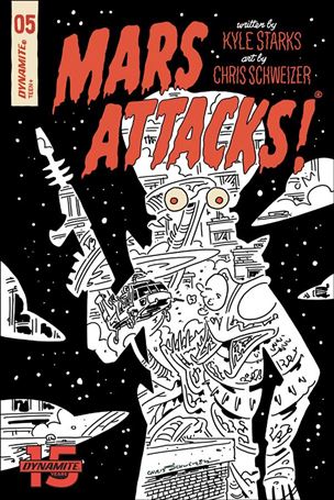 Mars Attacks (2018) issue 5-I Chris Schweizer 1:30 Black & White Cover