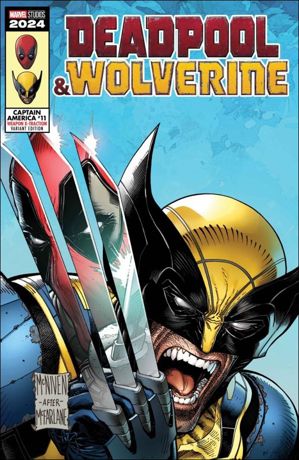 Captain America (2023) issue 11-D Steve McNiven Weapon X-Traction Cover