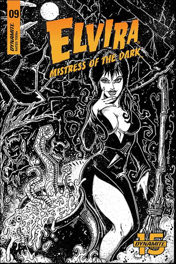 Elvira, Mistress of the Dark (2018) issue 9-G Kevin Eastman 1:11 Black & White Cover