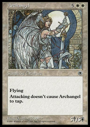 Magic the Gathering: Portal (Base Set) card 3 Archangel