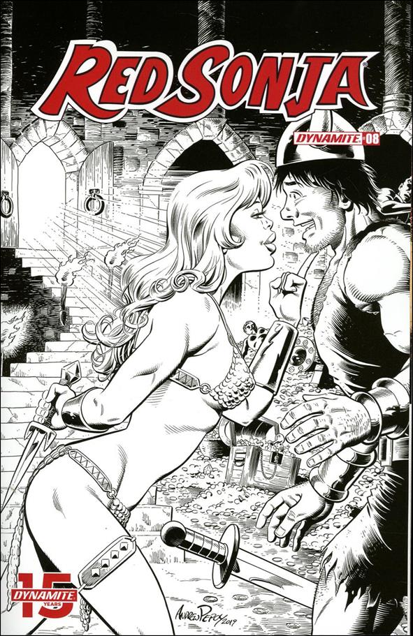 Red Sonja (2019) issue 8-O Andrew Pepoy 1:50 Black & White Cover