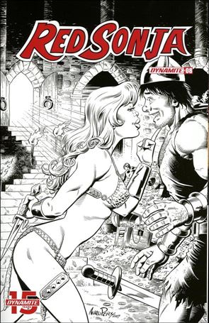 Red Sonja (2019) issue 8-O Andrew Pepoy 1:50 Black & White Cover