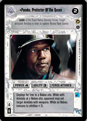 Star Wars: Theed Palace Limited (Base Set) card 89 Panaka, Protector Of The Queen (Alternate Image)