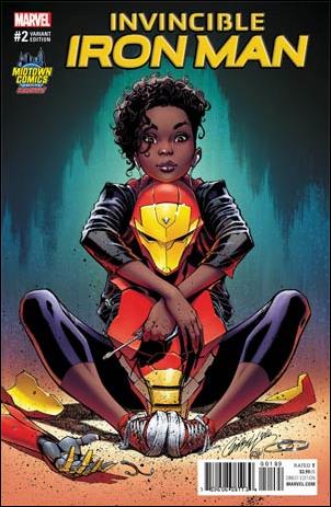 Invincible Iron Man (2017) issue 2-E J Scott Campbell Midtown Comics Color Cover