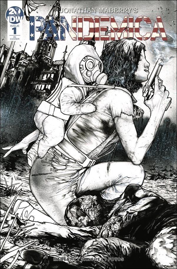 Pandemica issue 1-B Alex Sanchez 1:10 Black & White Cover