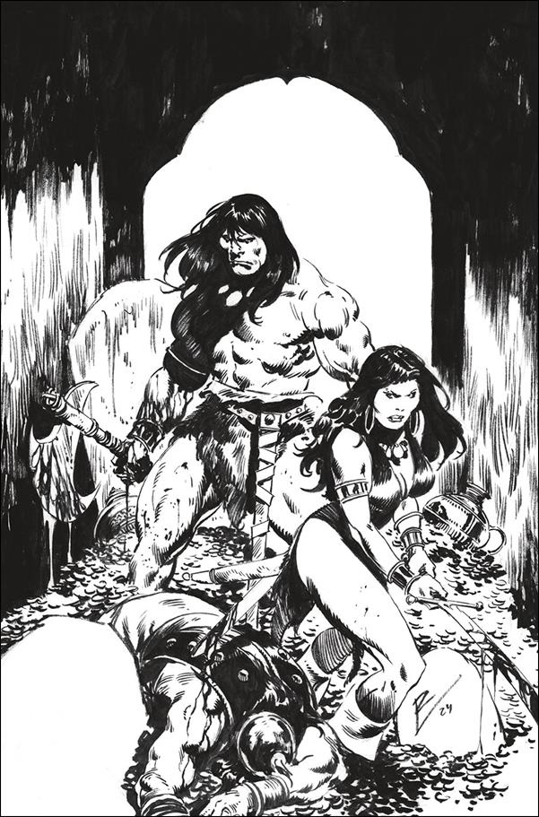 Conan the Barbarian (2023) issue 17-G Roberto de la Torre Black & White Virgin Cover