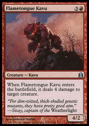 Magic the Gathering: Commander (Base Set) card 123 Flametongue Kavu