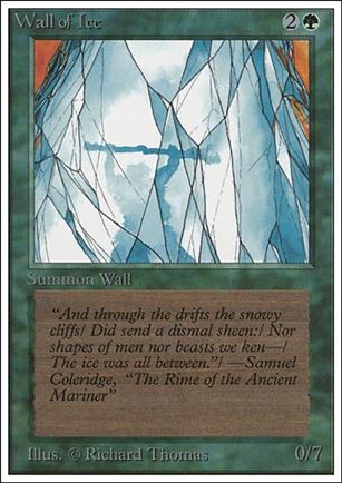 Magic the Gathering: Unlimited (Base Set) card 225 Wall of Ice