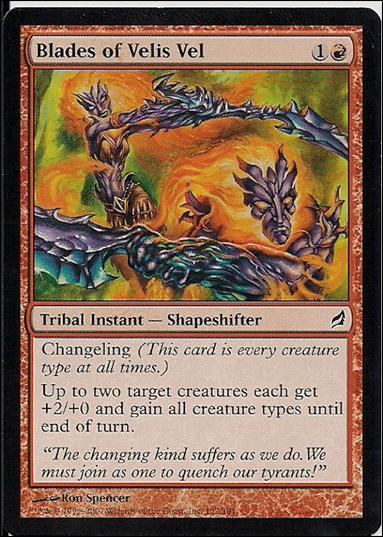 Magic the Gathering: Lorwyn (Base Set) card 152 Blades of Velis Vel