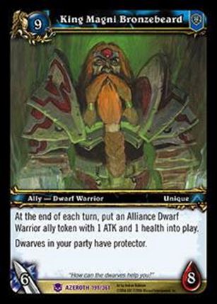 World of Warcraft: Heroes of Azeroth (Base Set) card 191 King Magni Bronzebeard
