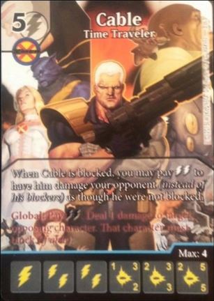 Marvel Dice Masters Uncanny X-Men  card 99-B Cable: Time Traveler (Rainbow Draft Weekend 2015)