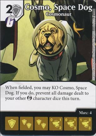 Marvel Dice Masters Guardians of the Galaxy  card 9 Cosmo, Space Dog: Cosmonaut