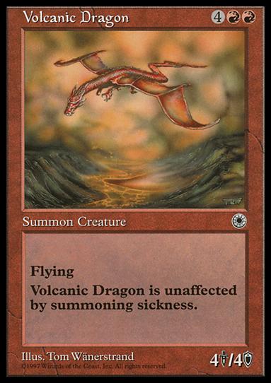 Magic the Gathering: Portal (Base Set) card 153 Volcanic Dragon