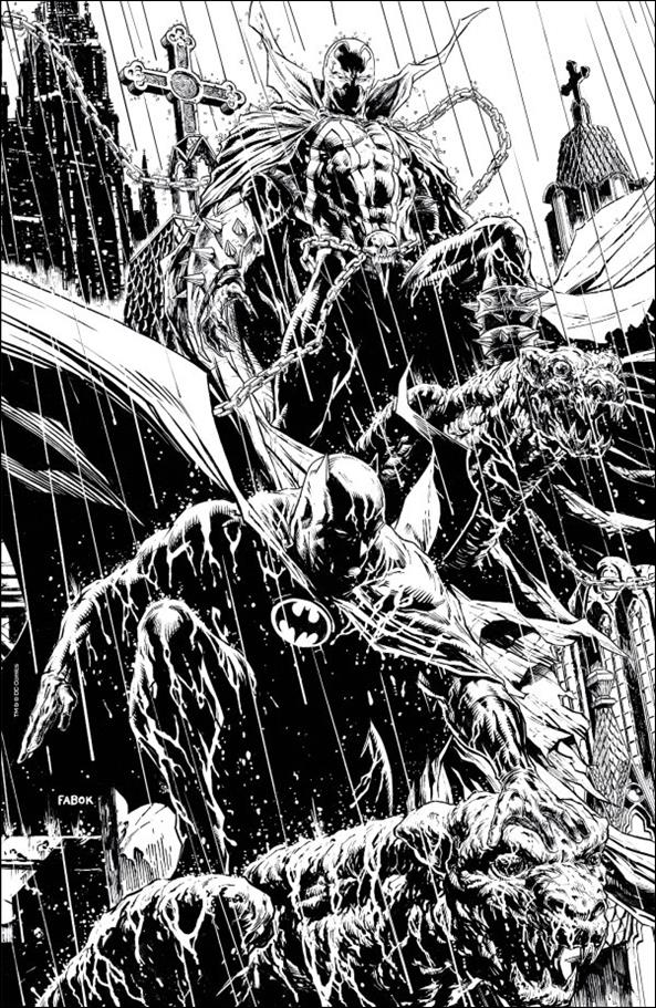 Batman/Spawn issue 1-L Jason Fabok Black & White 1:25 Cover