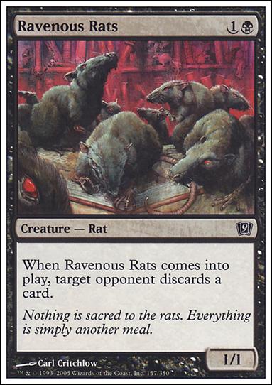 Magic the Gathering: 9th Edition (Base Set) card 157 Ravenous Rats