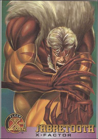 1996 Fleer X-Men International (Base Set) card 18 Sabretooth