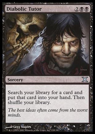 Magic the Gathering: 10th Edition (Base Set) card 135 Diabolic Tutor