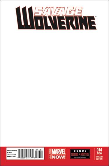 Savage Wolverine issue 14-E Blank/Sketch Cover