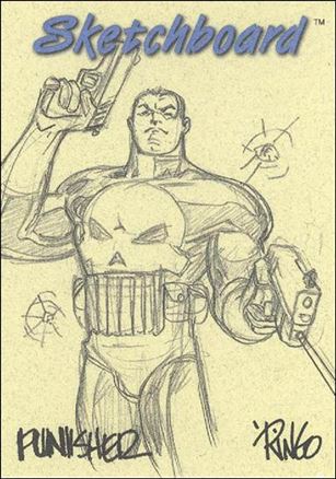 Marvel Creators Collection '98 (Sketchboard Subset) card 17-B Punisher (Yellow)