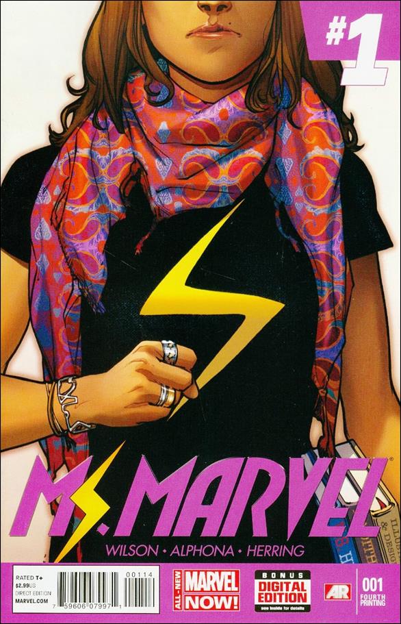 Ms. Marvel (2014)  issue 1-H Sara Pichelli Purple Logo Cover (4th Printing)