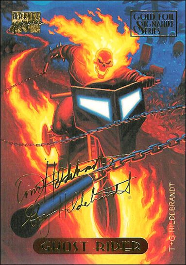 1994 Marvel Masterpieces (Gold-Foil Signature Parallel Base Set) card 42 Ghost Rider