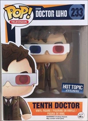 POP! Television figure 233 Tenth Doctor (w/ 3D Glasses) Hot Topic