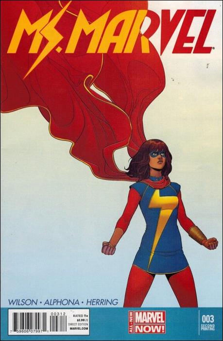 Ms. Marvel (2014)  issue 3-C Jamie McKelvie Blue Bar Cover (2nd Printing)
