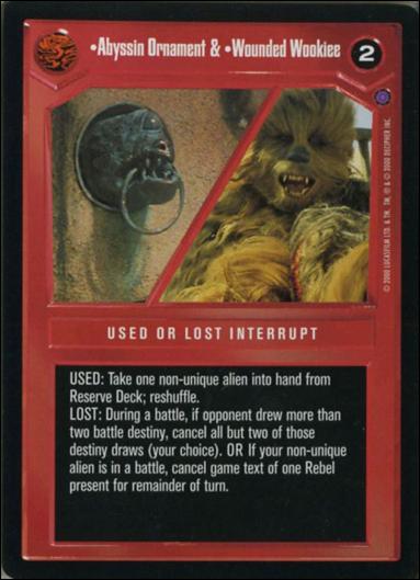 Star Wars: Reflections II: Expanding the Galaxy (Base Set) card 46 Abyssin Ornament & Wounded Wookiee