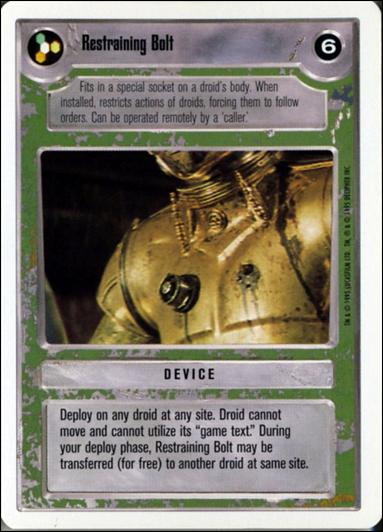 Star Wars: Premiere Unlimited (Base Set) card 200 Restraining Bolt