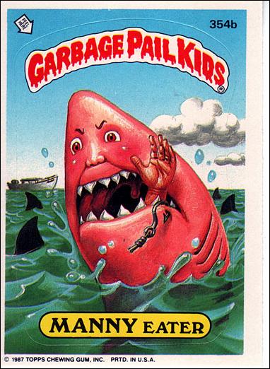 Garbage Pail Kids: Series 09 (Base Set) card 354b Manny Eater