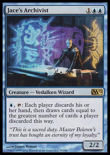 Magic the Gathering: 2012 Core Set (Base Set) card 59 Jace's Archivist