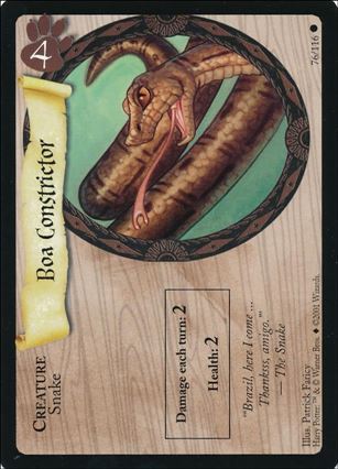 Harry Potter (Base Set) card 76 Boa Constrictor