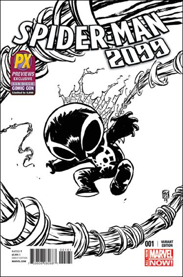 Spider-Man 2099 (2014) issue 1-G Skottie Young SDCC/Previews Baby B&W Cover 1/4000