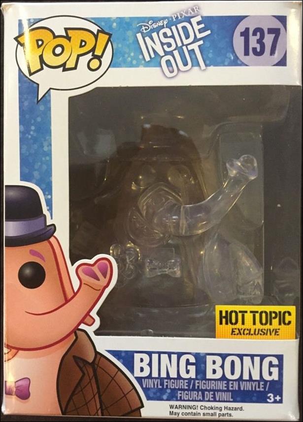POP! Disney figure 137-B Bing Bong (Clear) Hot Topic