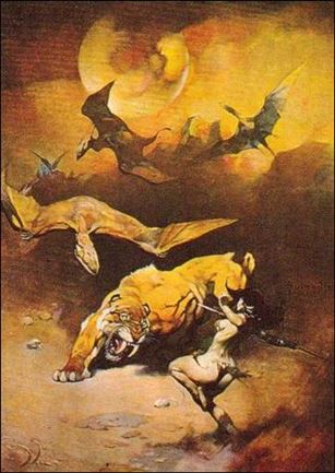 Frazetta (Base Set) card 43 Flying Reptiles