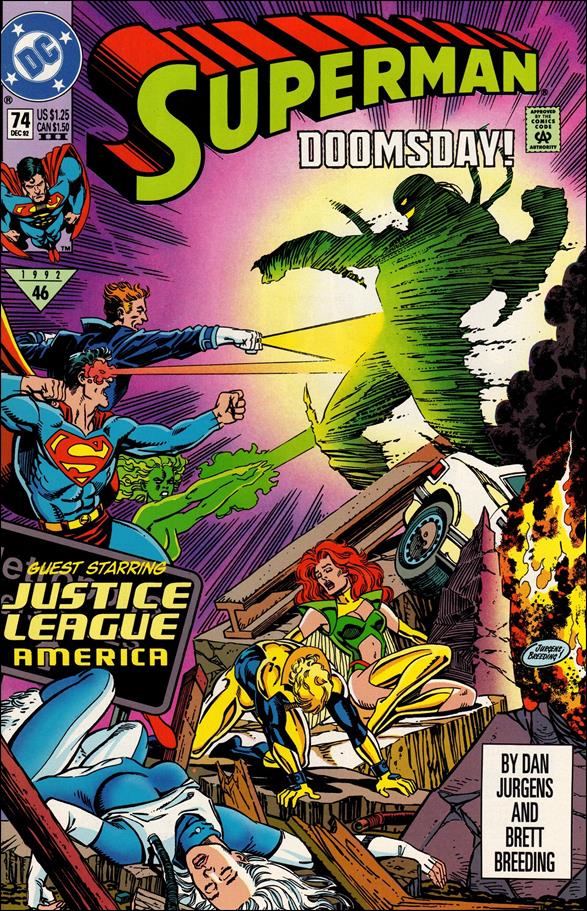Superman (1987) issue 74-C Green & Red Logo Cover (3rd Printing)