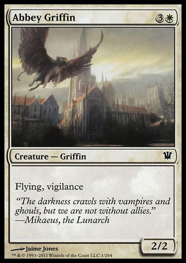 Magic the Gathering: Innistrad (Base Set) card 1 Abbey Griffin