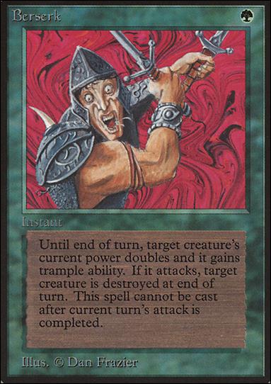 Magic the Gathering: Limited Edition Beta (Base Set) card 186 Berserk