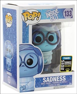 POP! Disney figure 133-B Sadness (Glitter Hair) 2015 Convention Edition