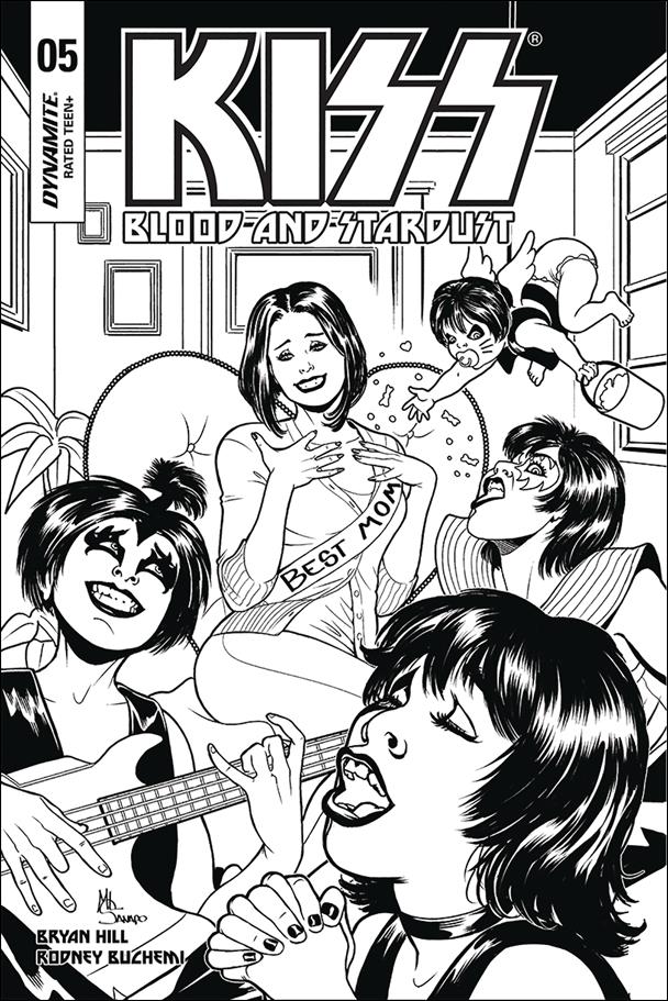 Kiss: Blood and Stardust issue 5-G Maria Sanapo 1:30 Black & White Cover