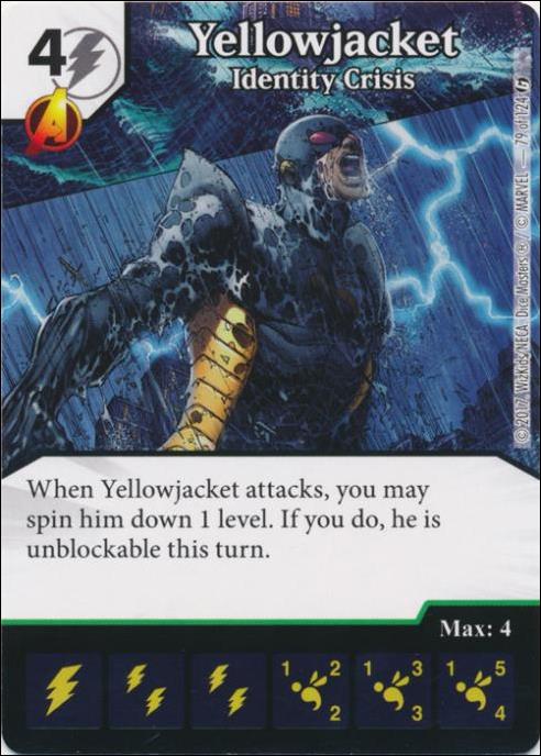 Marvel Dice Masters Guardians of the Galaxy  card 79 Yellowjacket: Identity Crisis