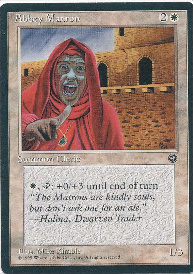 Magic the Gathering: Homelands (Base Set) card 2 Abbey Matron