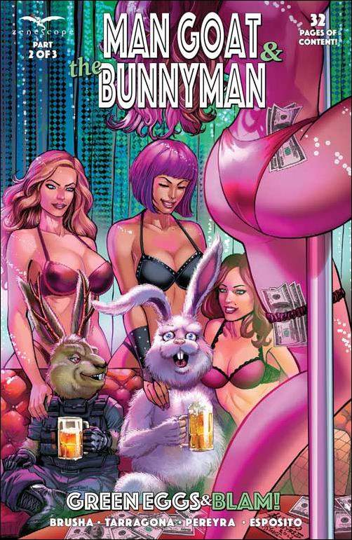 Man Goat & the Bunnyman: Green Eggs & Blam! issue 2-C Alfredo Reyes Cover