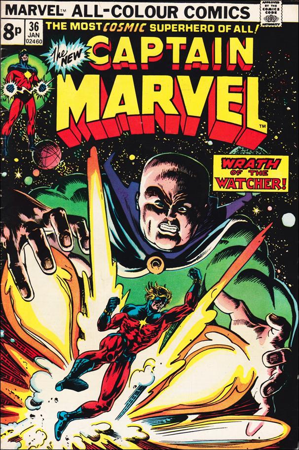 Captain Marvel (1968) issue 36-B UK Price Cover
