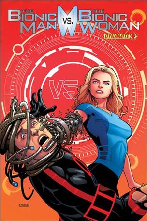 Bionic Man vs the Bionic Woman issue 4 Sean Chen Cover