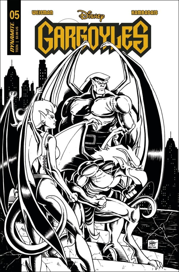 Gargoyles (2022) issue 5-V Ken Haeser Line Art 1:7 Homage Cover