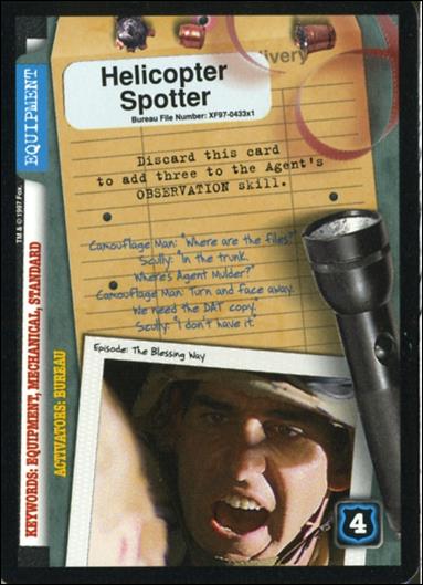 X-Files: 101361 (Base Set) card XF97-0433x1 Helicopter Spotter